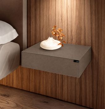 Coppia Comodini Materia in vetro Piombo Metal