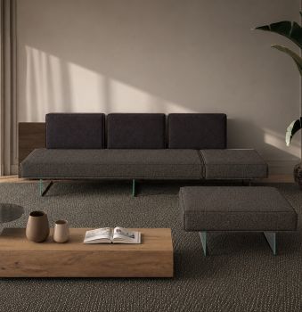 Divano Air Wildwood Sofa Lineare con pouf