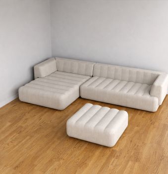 Hero Sofa with Chaise Longue and Pouf