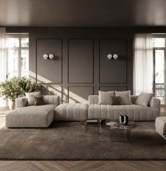 Hero Sofa with Chaise Longue and Pouf
