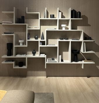 Libreria LagoLinea - Laccato Mandorla