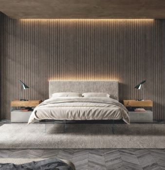 Air freestanding bed with L 180 headboard