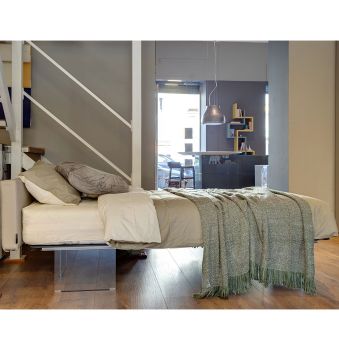 Letto Air singolo con Testiera in ecopelle