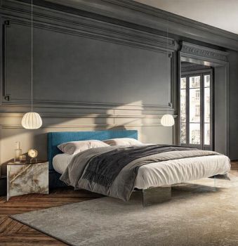 Letto Air con Testata Darwin Azzurro