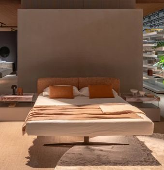 Letto Steel Soft Tessuto Vellus