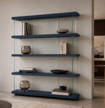 Libreria Air Laccato Blu L 184