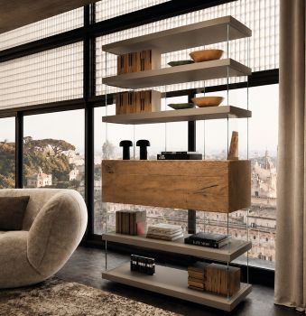Libreria Air con contenitore Wildwood Naturale