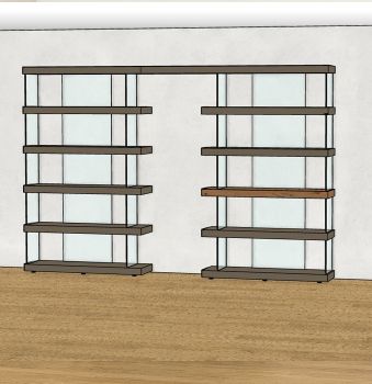 Air bridge bookcase Havana