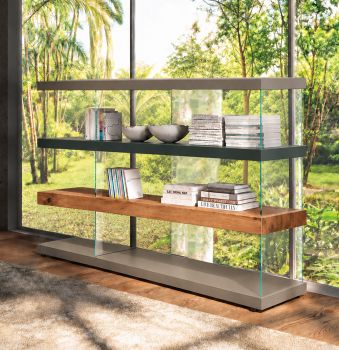 Air Wildwood Bookcase, Graphite and Mud, L 184