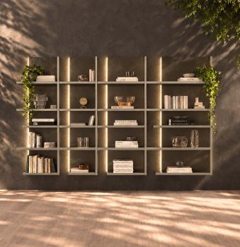 Libreria Pentagram xGlass Peltro 