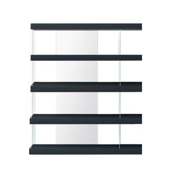 Graphite-colored Glass Air Bookcase