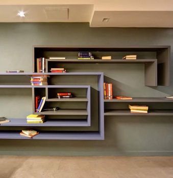 LagoLinea - Wall-mounted double C bookcase