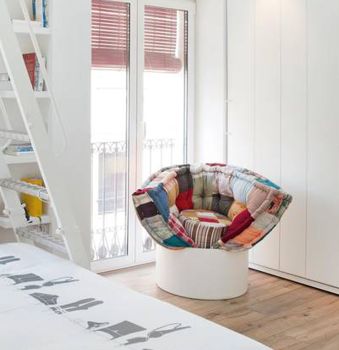 Poltrona Huggy - Bianca e Patchwork