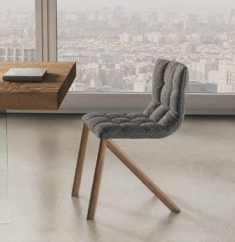 Mezz'aria Quilted Grey Chair