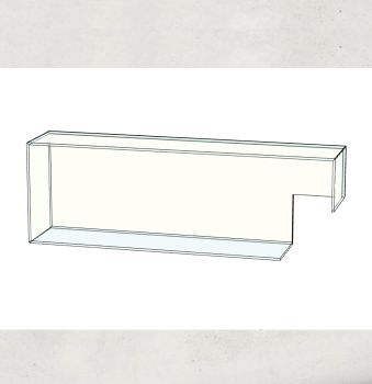 Contenitore Glass Storage con angolo basso aperto