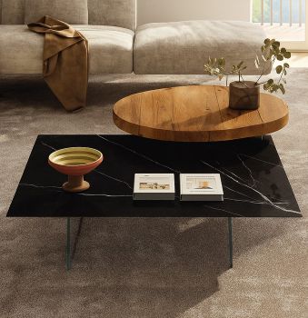 Tavolino Air Nero Marquina Quadrato