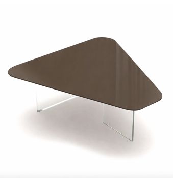 Tavolino Yama in Vetro Lucido Havana