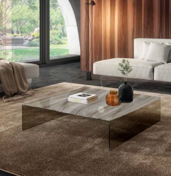 Upglass coffee table in Onyx finish