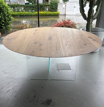 Tavolo Air Slim Tondo in Wildwood Naturale