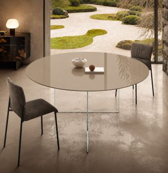 Tavolo Air Slim Rotondo Tortora ⌀ 120