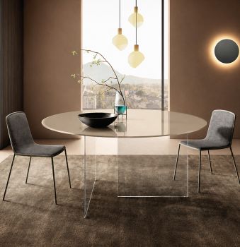 Air Slim Round Table Dove Grey