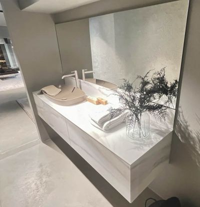 Kera basin bath - Xglass Calacatta Gold