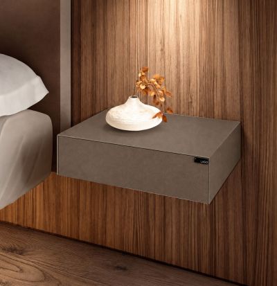 Coppia Comodini Materia in vetro Piombo Metal