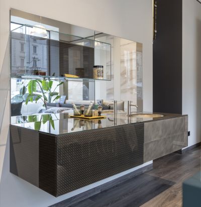 Bathroom composition model 36e8 finish xGlass Pop Pants and Titianium