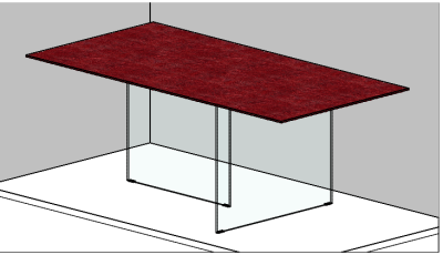 Air table in Cobra Red finish