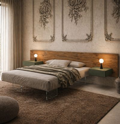 Letto Air testiera Wildwood con Comodini Oliva