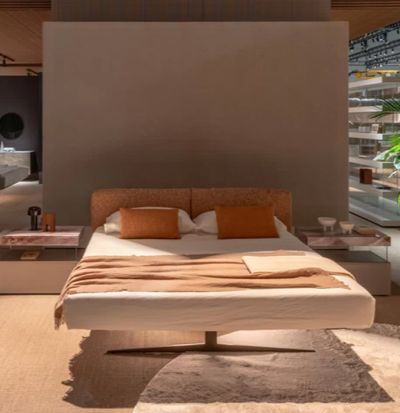 Letto Steel Soft Tessuto Vellus