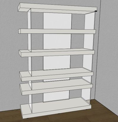 Libreria Air - Laccato Bianco - L 147,2