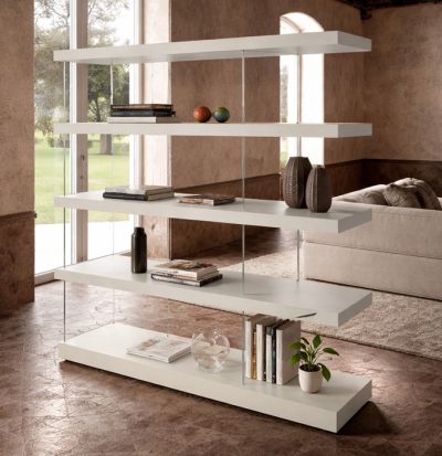 Libreria Air Laccato Mandorla