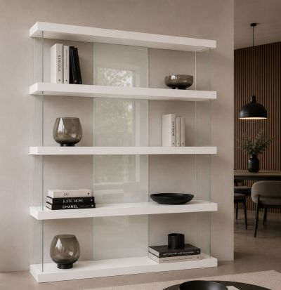 Libreria Air Laccata Bianco L 131