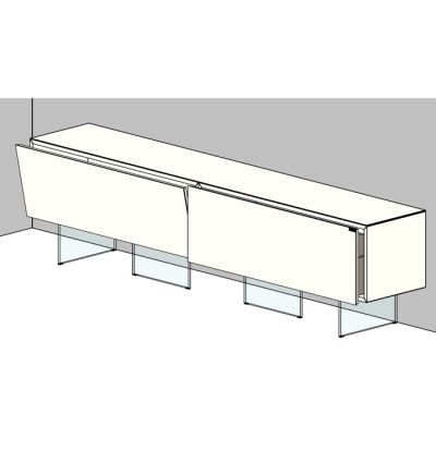 Sideboard 36e8 Gloss White Glass