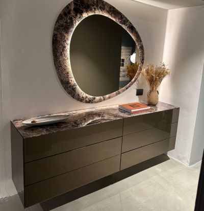 Dresser Tundra metal e Xglass Emperador