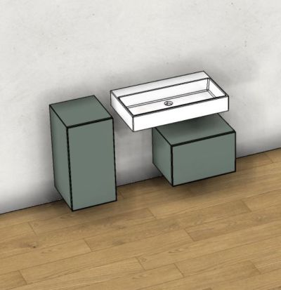 Basic Washbasin with Cabinets