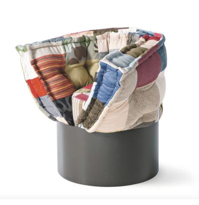 Poltrona Huggy - Grafite e Patchwork