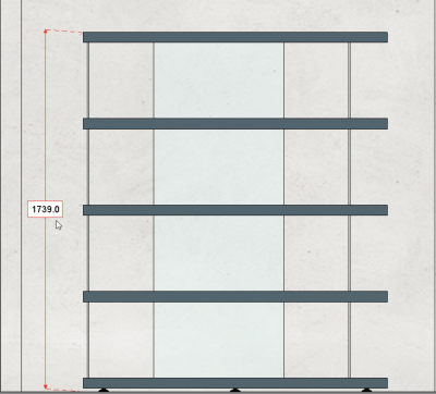 Libreria Air - Laccato Baltico 
