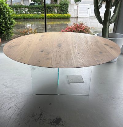 Tavolo Air Slim Tondo in Wildwood Naturale
