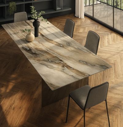 Tavolo Air Slim xGlass Onice Grigio