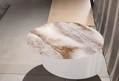 Blendie Alabaster and Turtledove coffee table