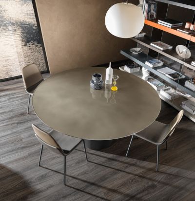 Tavolo Janeiro in vetro Xglass Titanio